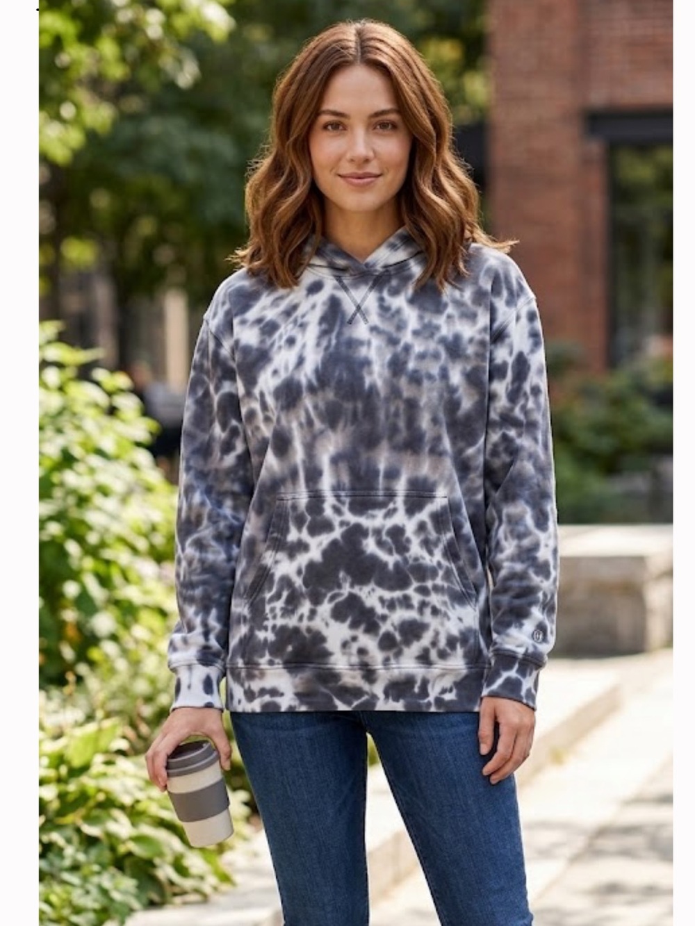 lululemon athletica Women’s Tie-Dye Hoodie in Gray & White